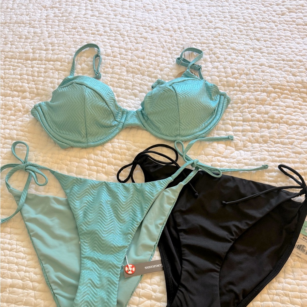 Summerful aqua bikini(s) and matching Pacsun Coverup - Picture 2 of 7